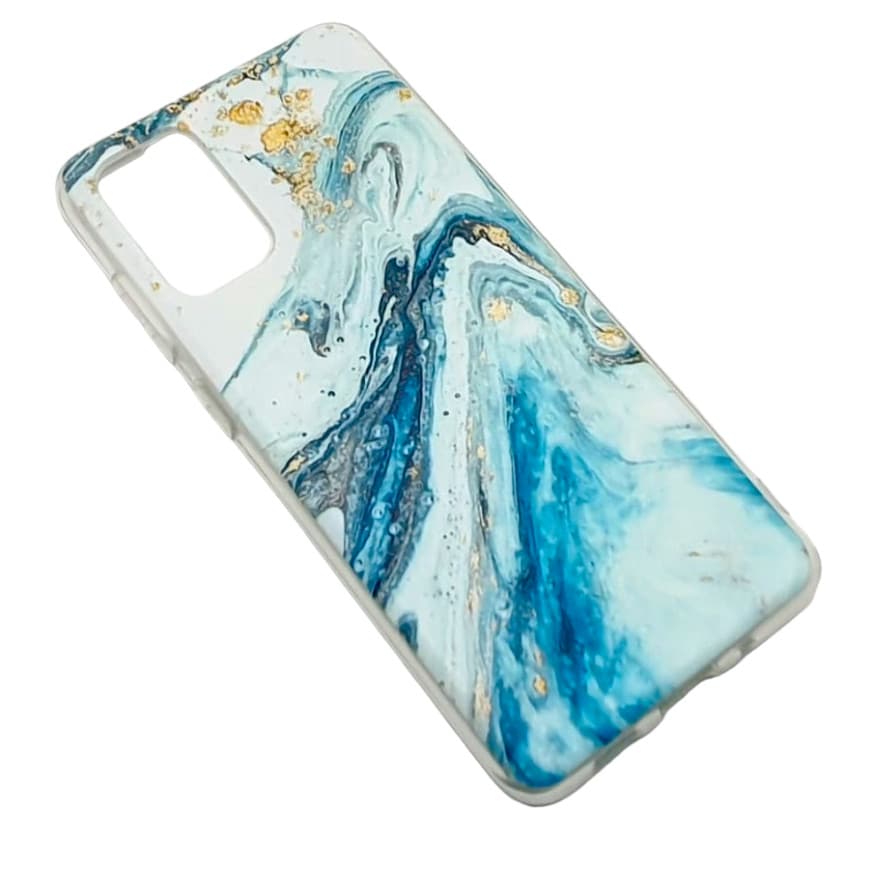 Husa protectie Samsung Galaxy S20 Plus, Marble Case blue, Tpu flexibil, printat — varianta 2