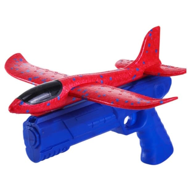 Pistol cu lansator de avion, pistol albastru/avion rosu, 38 cm — principală