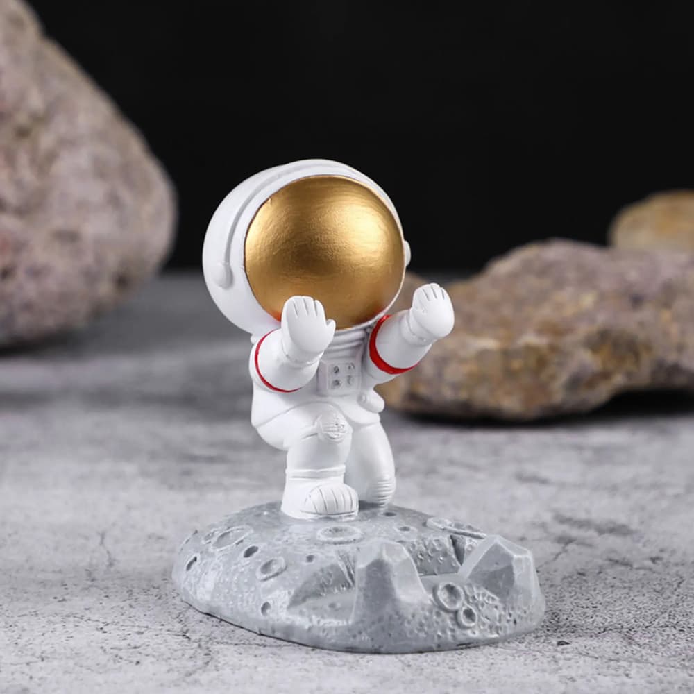 Suport pentru telefon Micul Astronaut, alb/auriu, model 1 — varianta 3