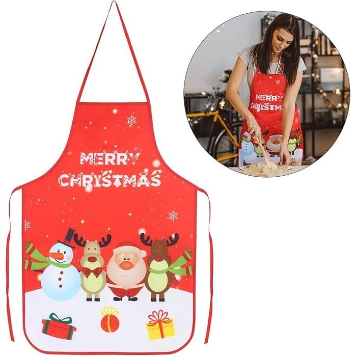 Sort de bucatarie decorativ, tema Craciun, 50 x 70 cm, model Merry Christmas — 3