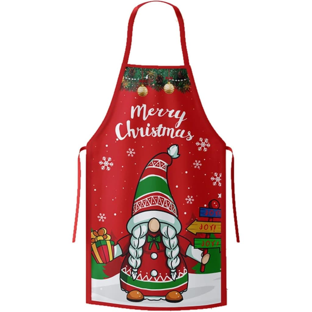 Sort de bucatarie decorativ, tema Craciun, 50 x 70 cm, model elf — varianta 2