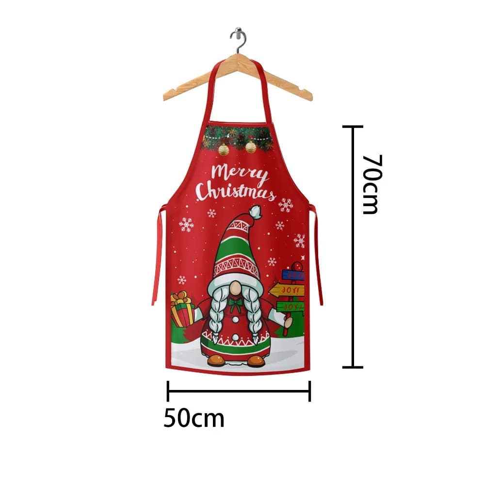 Sort de bucatarie decorativ, tema Craciun, 50 x 70 cm, model elf — varianta 3