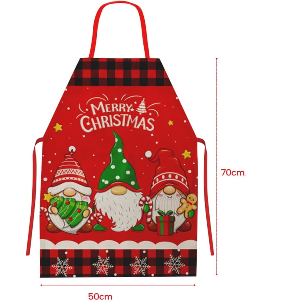 Sort de bucatarie decorativ, tema Craciun, 50 x 70 cm, model 3 elfi — varianta 3