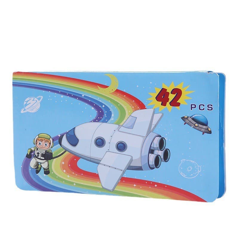 Set 42 piese de pictura si desen, tip penar, model elefant, albastru — 4