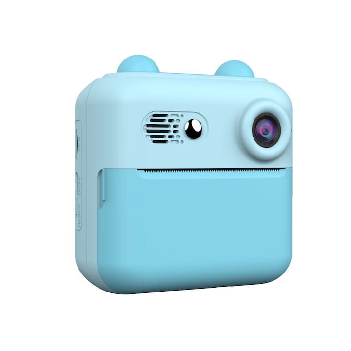 Aparat foto, camera video Full HD pentru copii IDK-A22, imprimanta termica incorporata, albastra — varianta 2
