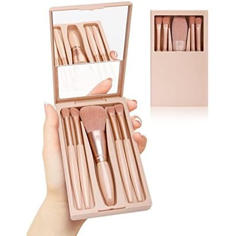 Set 5 pensule cu suport pentru depozitare si oglinda — varianta 2