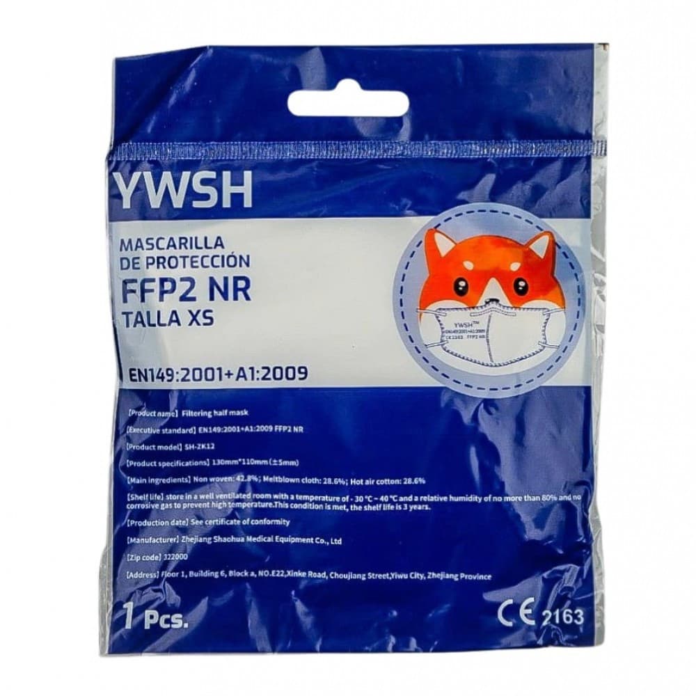 Masca protectie cu filtrare particule FFP2, CE 2163, copii — varianta 2