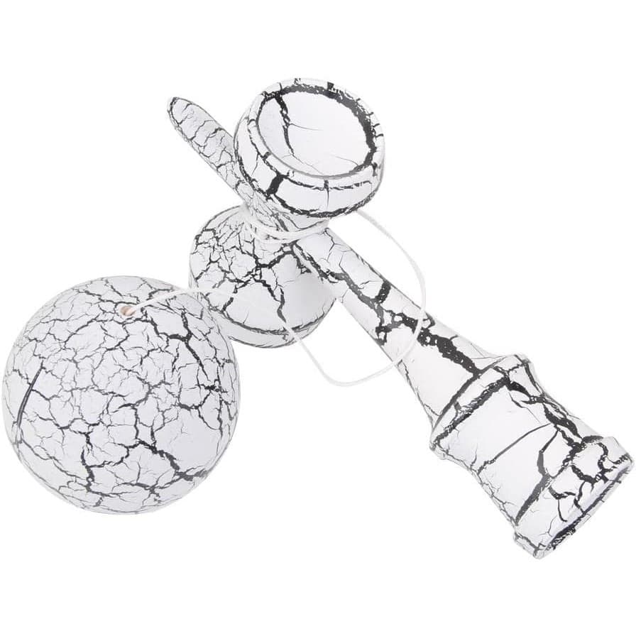 Jucarie lemn Kendama X model Crack, 18 cm, albastra — varianta 3