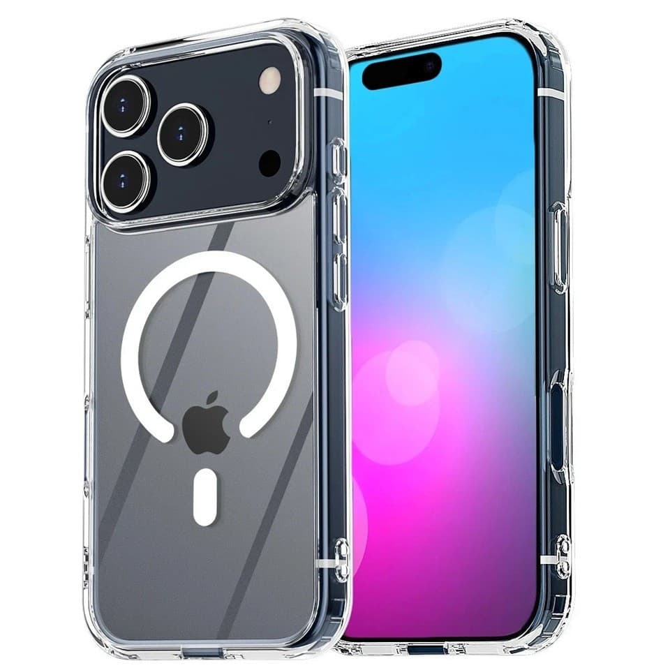 Husa protectie Apple iPhone 17 Pro Max, Magsafe, SnapOn, AntiDrop, Acryl+TPU, transparenta — principală