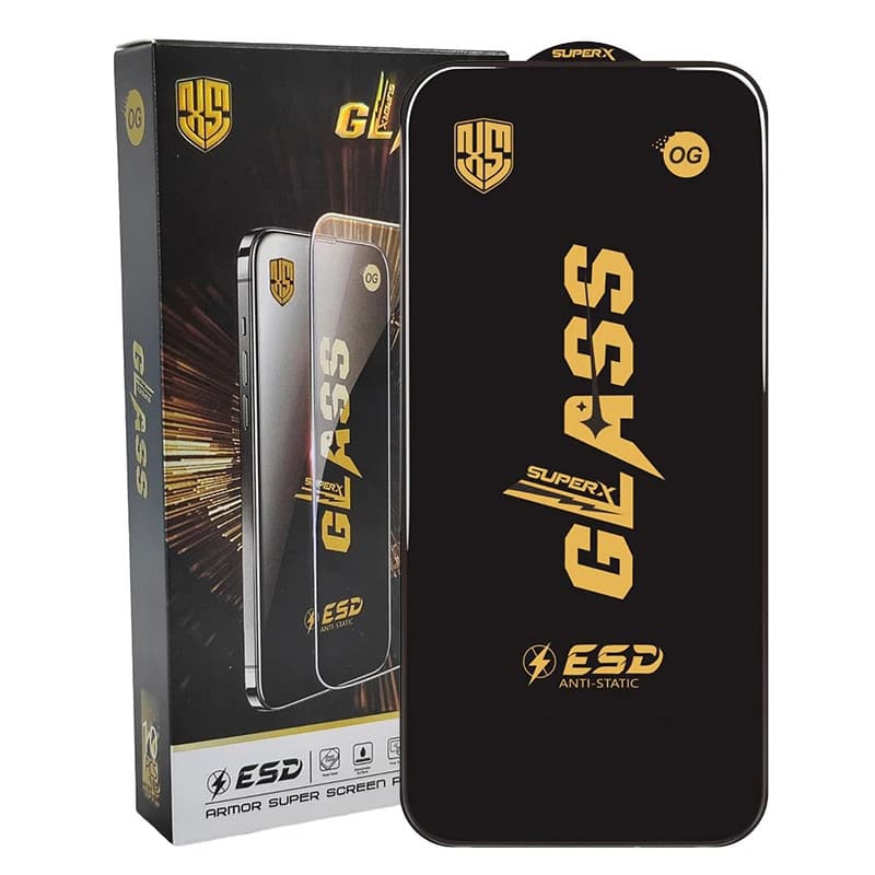 Folie sticla Apple iPhone 14, Full Glue SuperX, ESD, margini negre — varianta 3