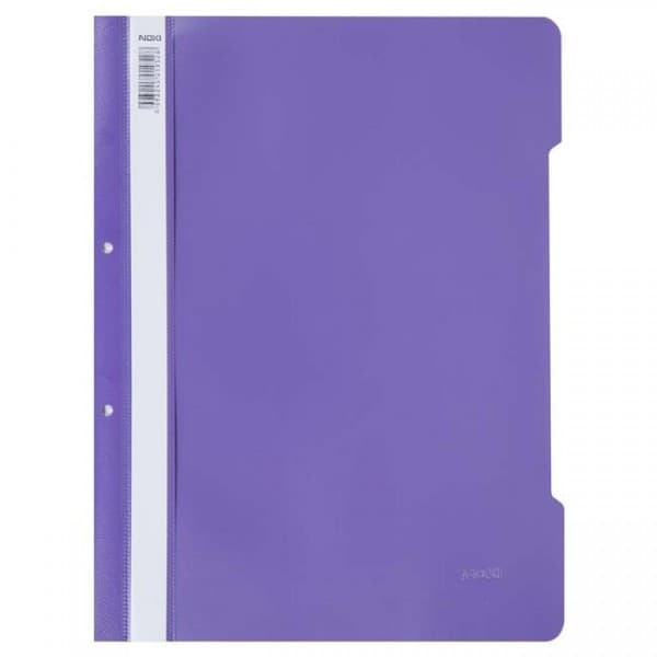 Dosar cu sina Noki, plastic, 2 perforatii pentru arhivare, eticheta interschimbabila pe cotor, violet