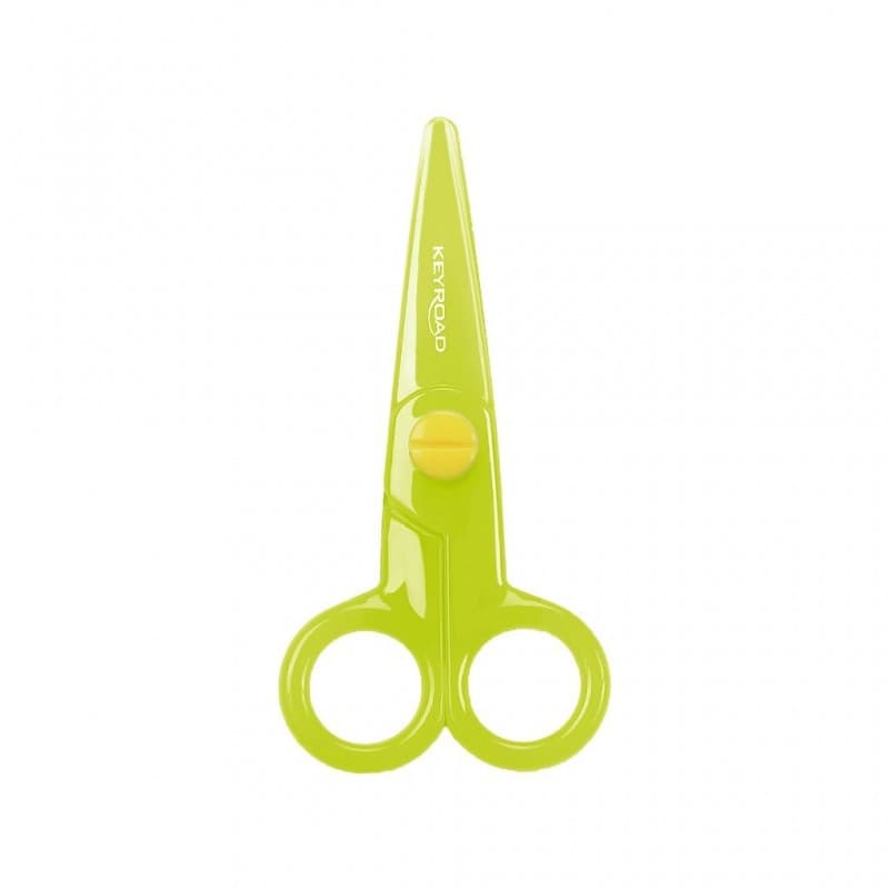 Foarfeca Keyroad Kids KR970962, 13.0cm, plastic, prescolari, blister, verde lime