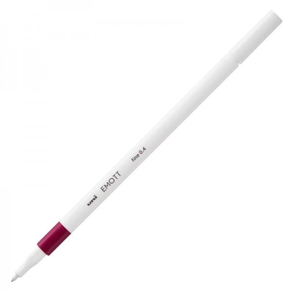 Fineliner UNI EMOTT PEM-SY, 0.4mm grena