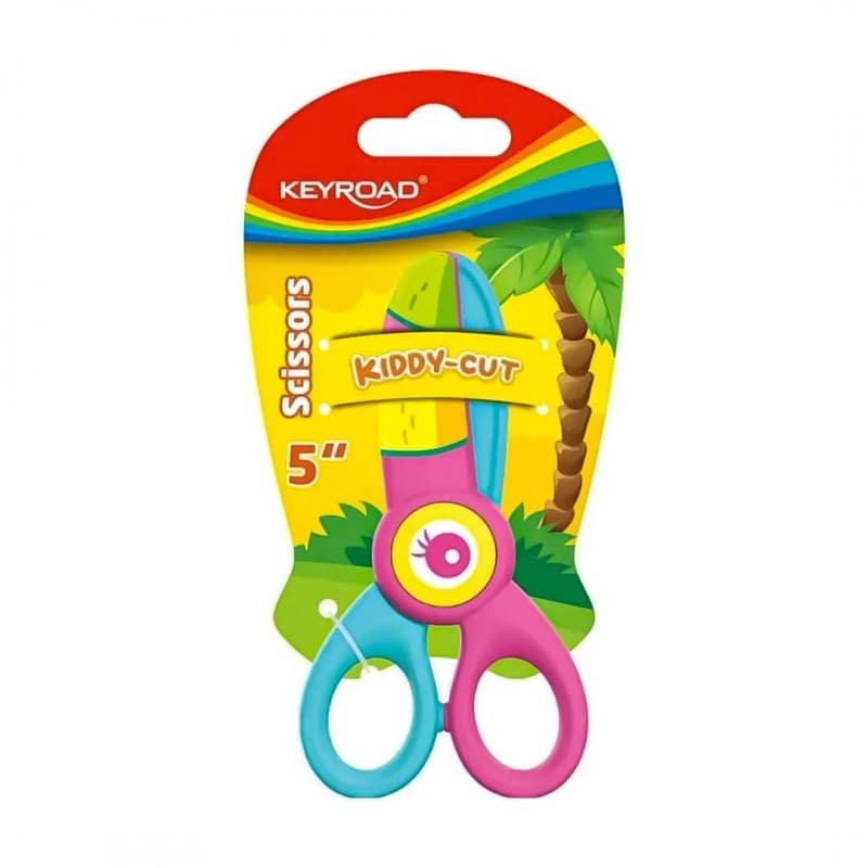 Foarfeca Keyroad Kiddy-Cut KR972812, 12.5 cm, plastic, multicolora — principală