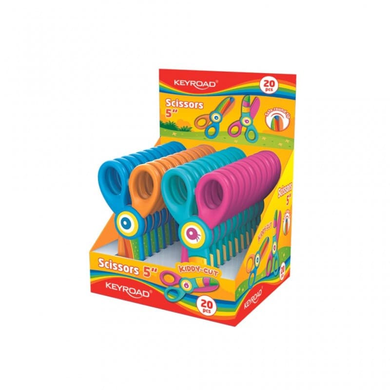 Foarfeca Keyroad Kiddy-Cut KR972812, 12.5 cm, plastic, multicolora — varianta 3