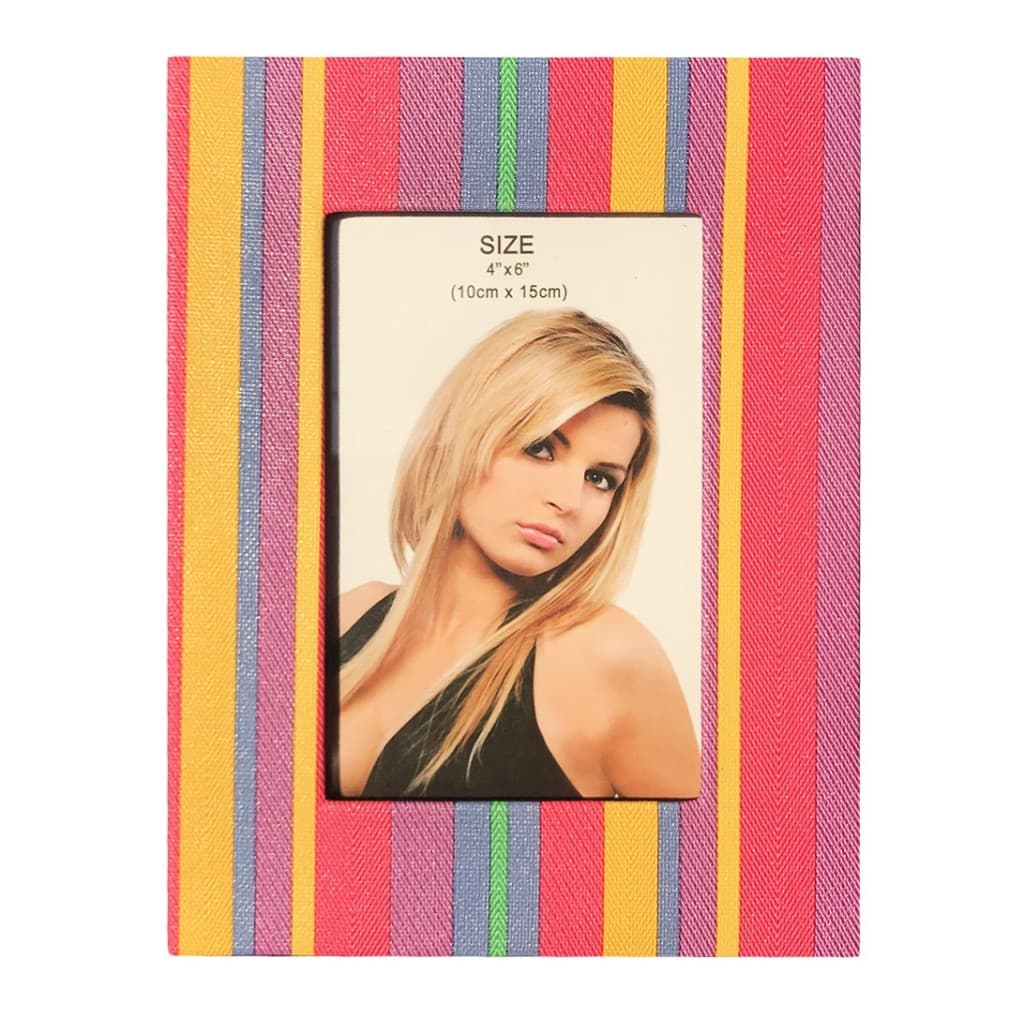 Rama foto decorativa cu fotografia ta, piele eco, Rainbow 1, 10 x 15 cm — principală