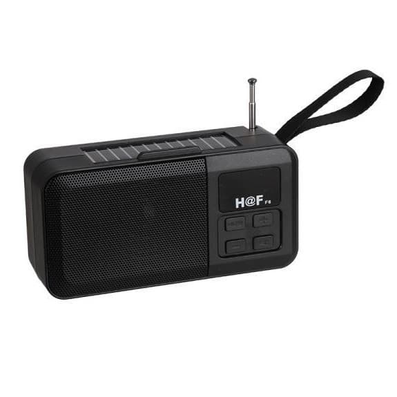 Boxa portabila HF-F6, Bluetooth, USB, TF, Radio FM, lanterna, handsfree, stand telefon, neagra — principală