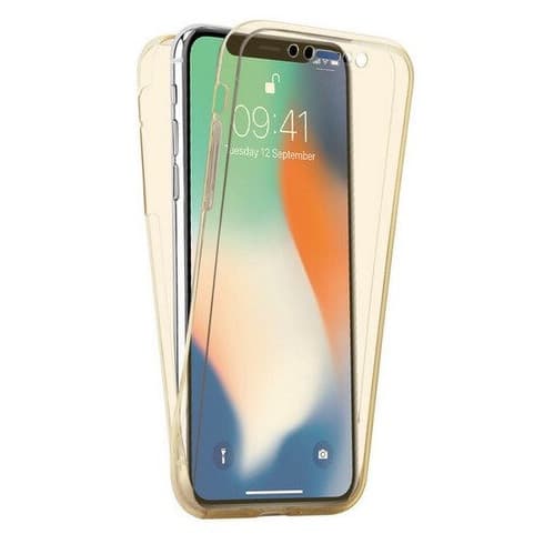 Husa Full TPU 360° pentru iPhone 11 Pro (fata + spate), auriu transparent — principală