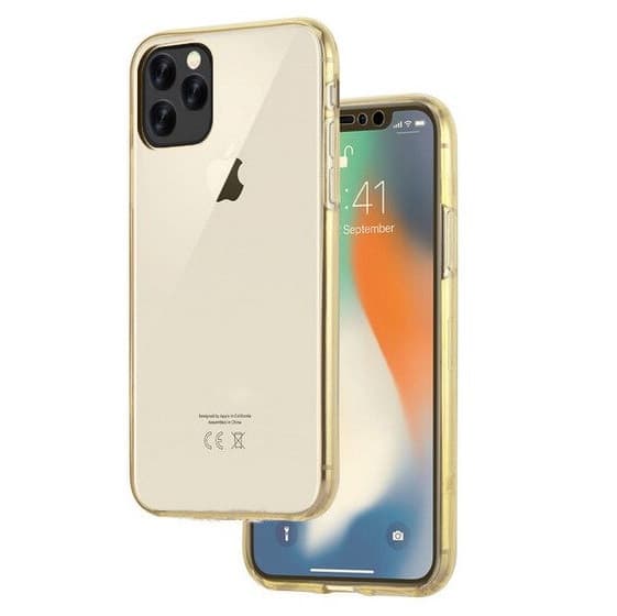 Husa Full TPU 360° pentru iPhone 11 Pro (fata + spate), auriu transparent — varianta 2