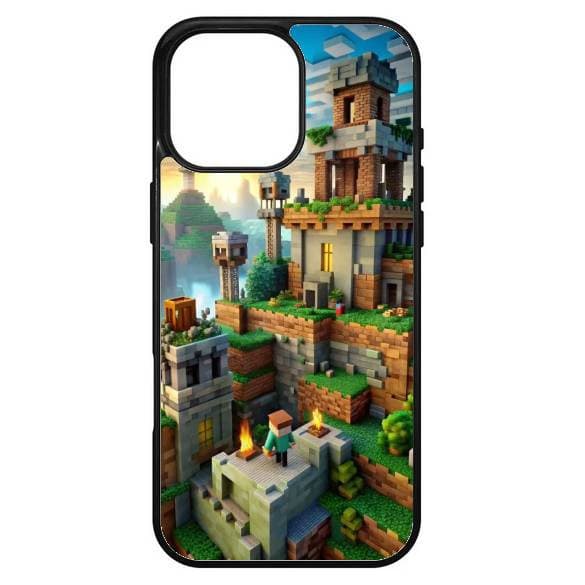 Husa protectie Apple iPhone 15 Pro, Colorful Aluminium TPU, design Minecraft 2 — principală