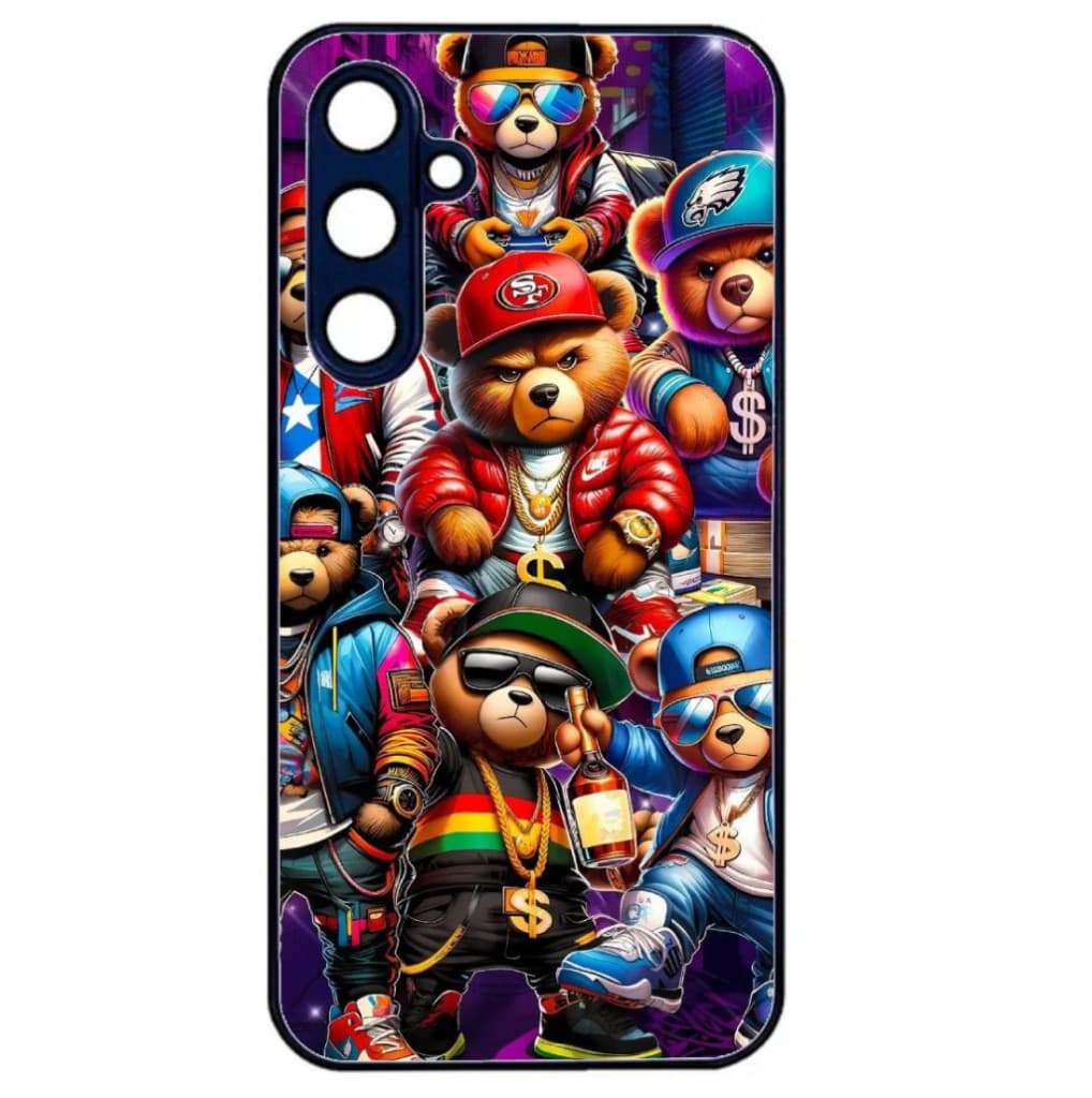 Husa Samsung Galaxy A13 4G, Colorful Aluminium TPU, design Ape and Bear