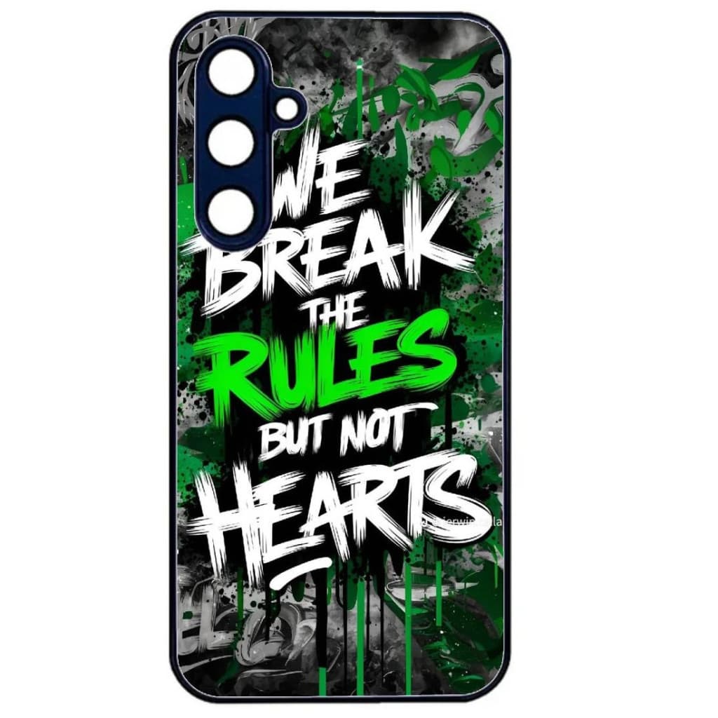 Husa Samsung Galaxy A06, Colorful Aluminium TPU, mesaj We Break the Rules