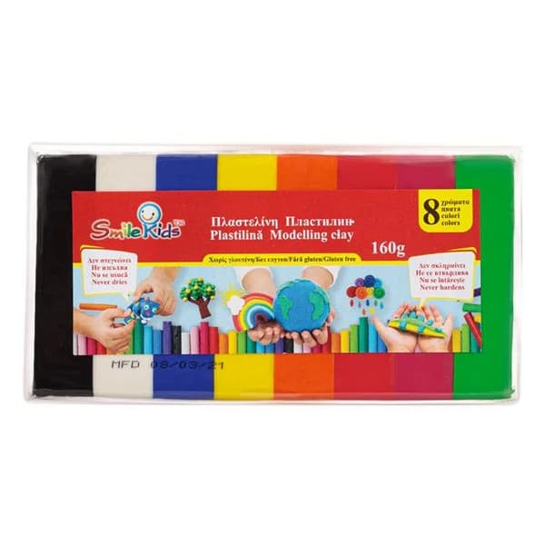 Set plastilina 8 culori diferite, 160 grame — varianta 2