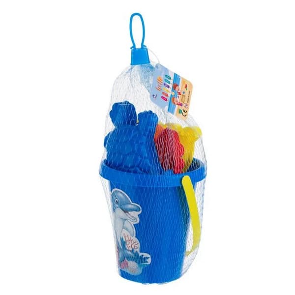Găleată de plajă fuchsia cu unicorn, 10 x 11 cm și 4 accesorii — varianta 2