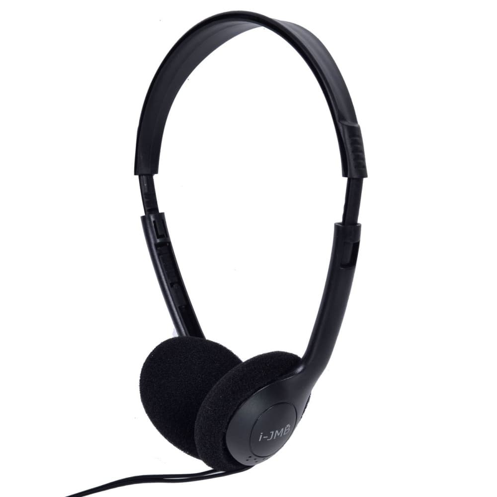 Casti audio cu conector jack 3.5 mm, cablu 1.5 metri, negre — principală