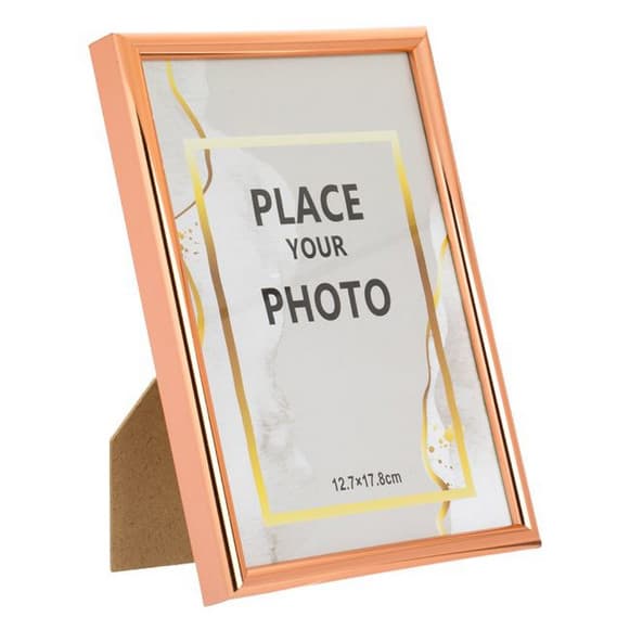 Rama foto decorativa rose gold, 13 x 18 cm — principală