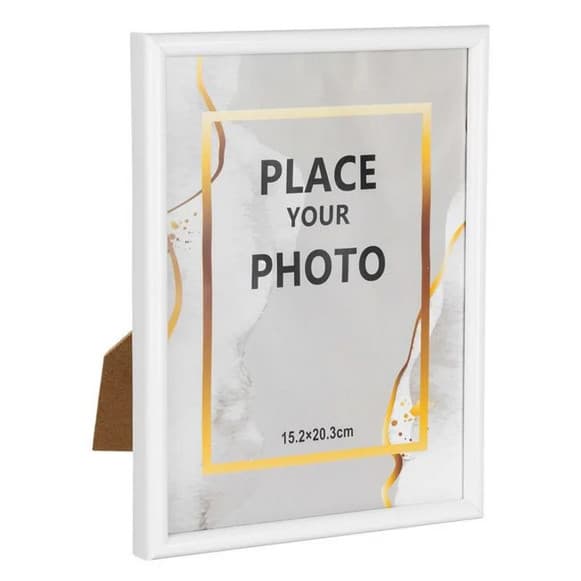 Rama foto decorativa alba, 15 x 20 cm — principală