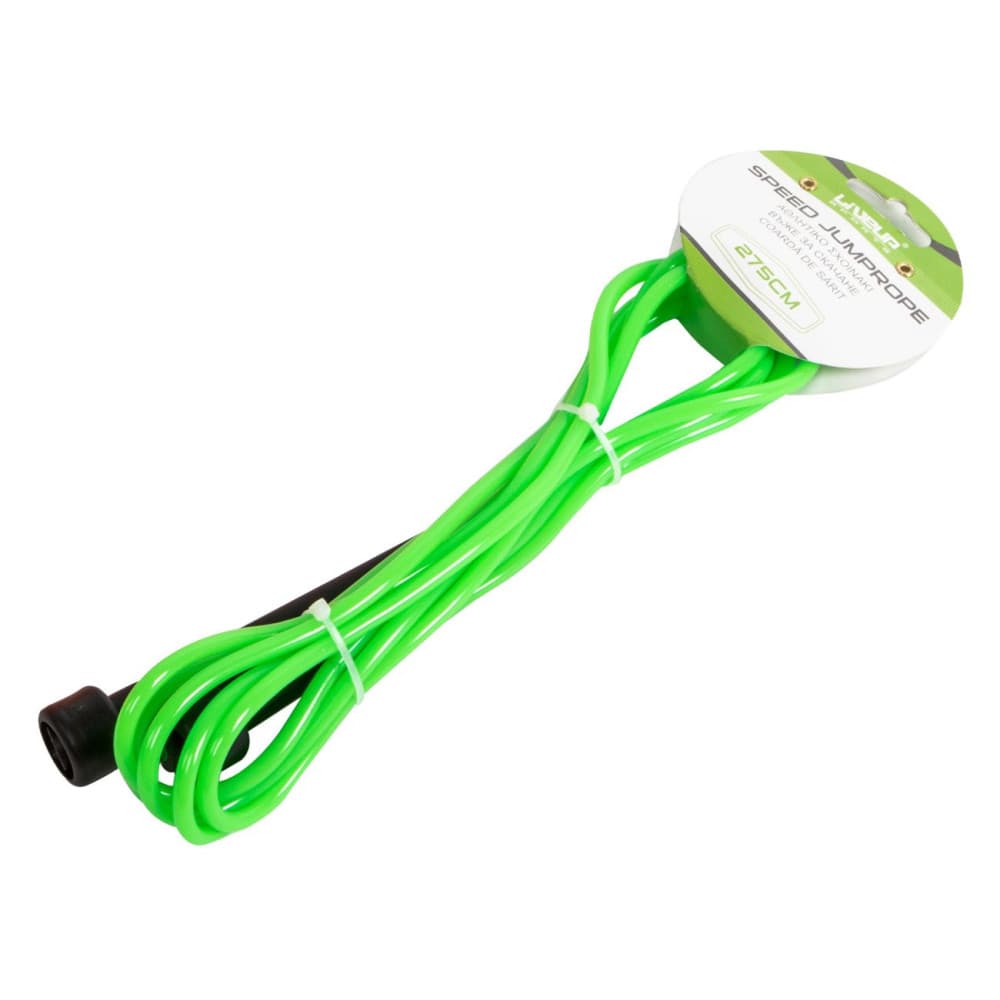 Coarda de sarit Liveup, PVC, 2.75 m, verde cu manere negre — varianta 2