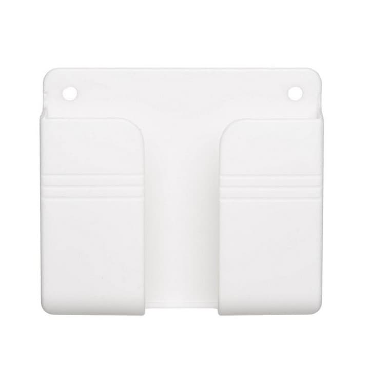 Suport de perete alb pentru telefon, telecomenzi, etc, 8.6 x 2.8 x 9.9 cm — 3