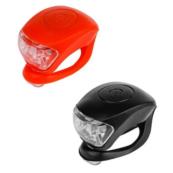 Set 2 lumini pentru bicicleta din silicon, alba si rosie — principală