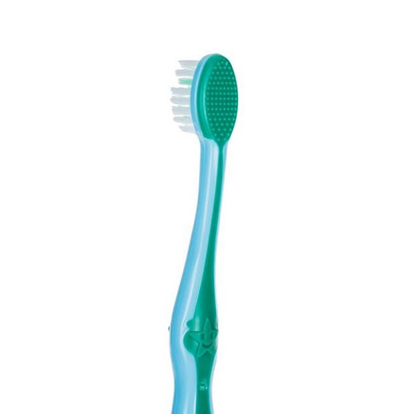 Periute de dinti pentru copii, bleu, verde, galbena, rosie, model stele, 4 bucati — varianta 2
