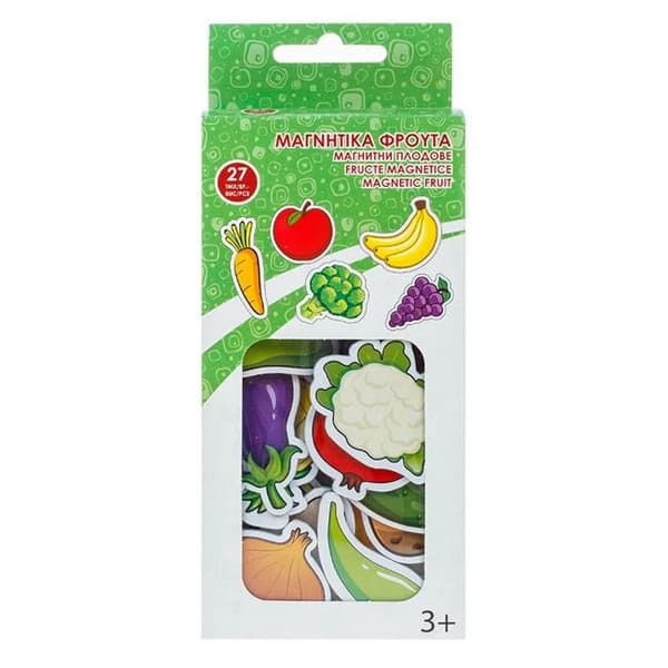 Fructe si legume din carton, magnetice, 27 bucati — varianta 3
