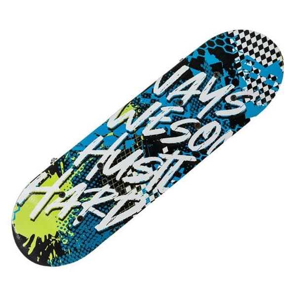 Skateboard copii, 43 x 12.5 cm, alb/albastru — principală