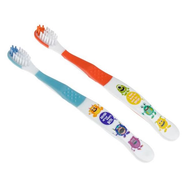 Periute de dinti cu model monstri pentru copii, extra soft, 2 bucati — principală