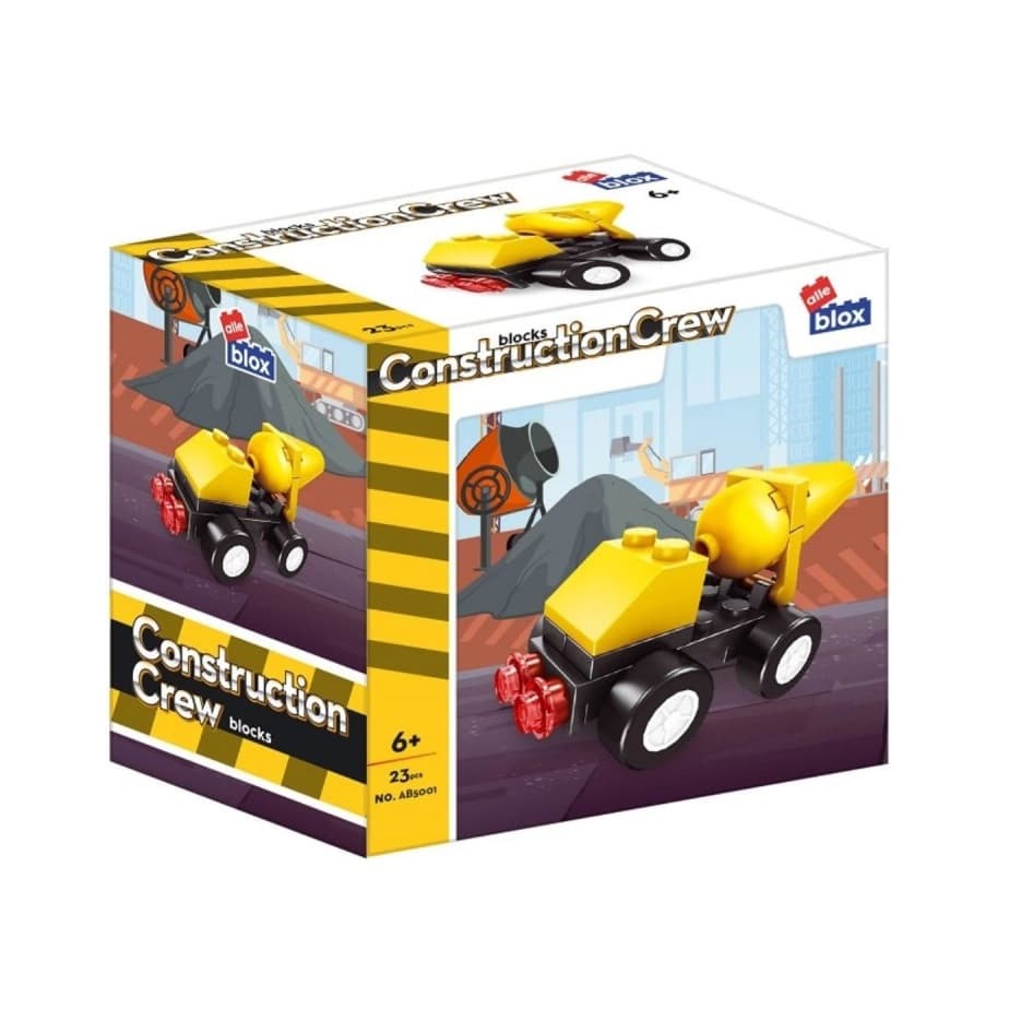 Set de constructie Alleblox, Vehicule constructii, 23 piese, +6 ani — principală