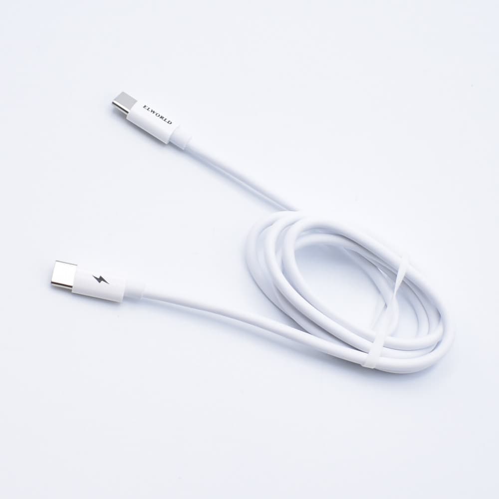 Cablu de date si incarcare Type-C to Type-C JXL-232, 18W, alb — varianta 3