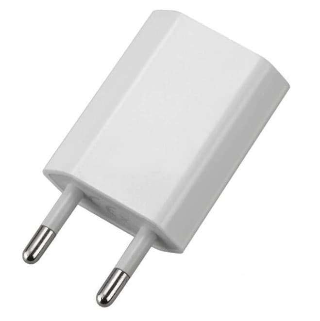 Incarcator casa cu port USB, 1A, dimensiuni reduse, alb — varianta 3
