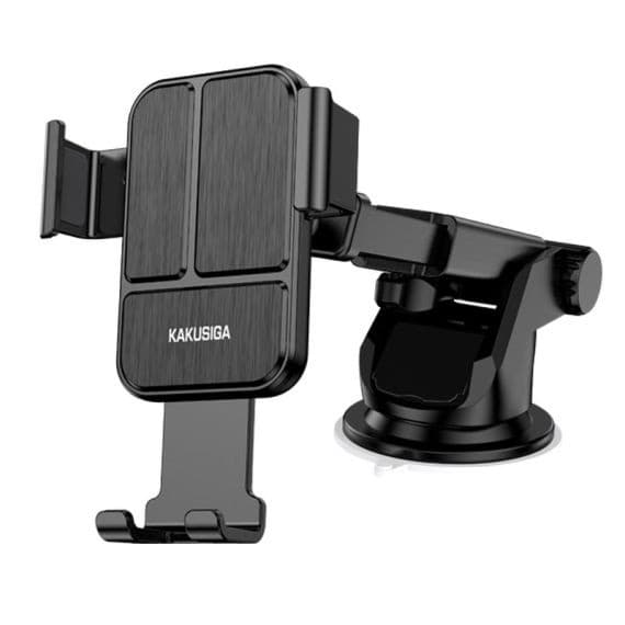 Suport auto KAKU KSC-715B, cleme laterale, MultiAngle, brat telescopic, prindere pe bord/parbriz, negru — varianta 2