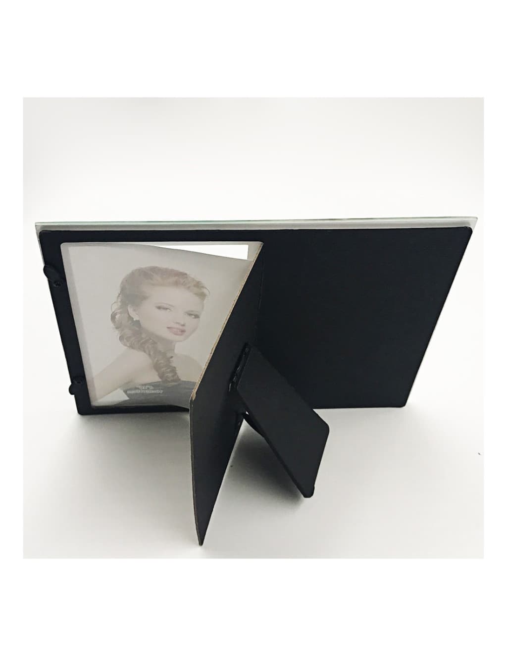 Rama foto decorativa din sticla, cu fotografia ta, mesaj Te iubesc 1 — varianta 4