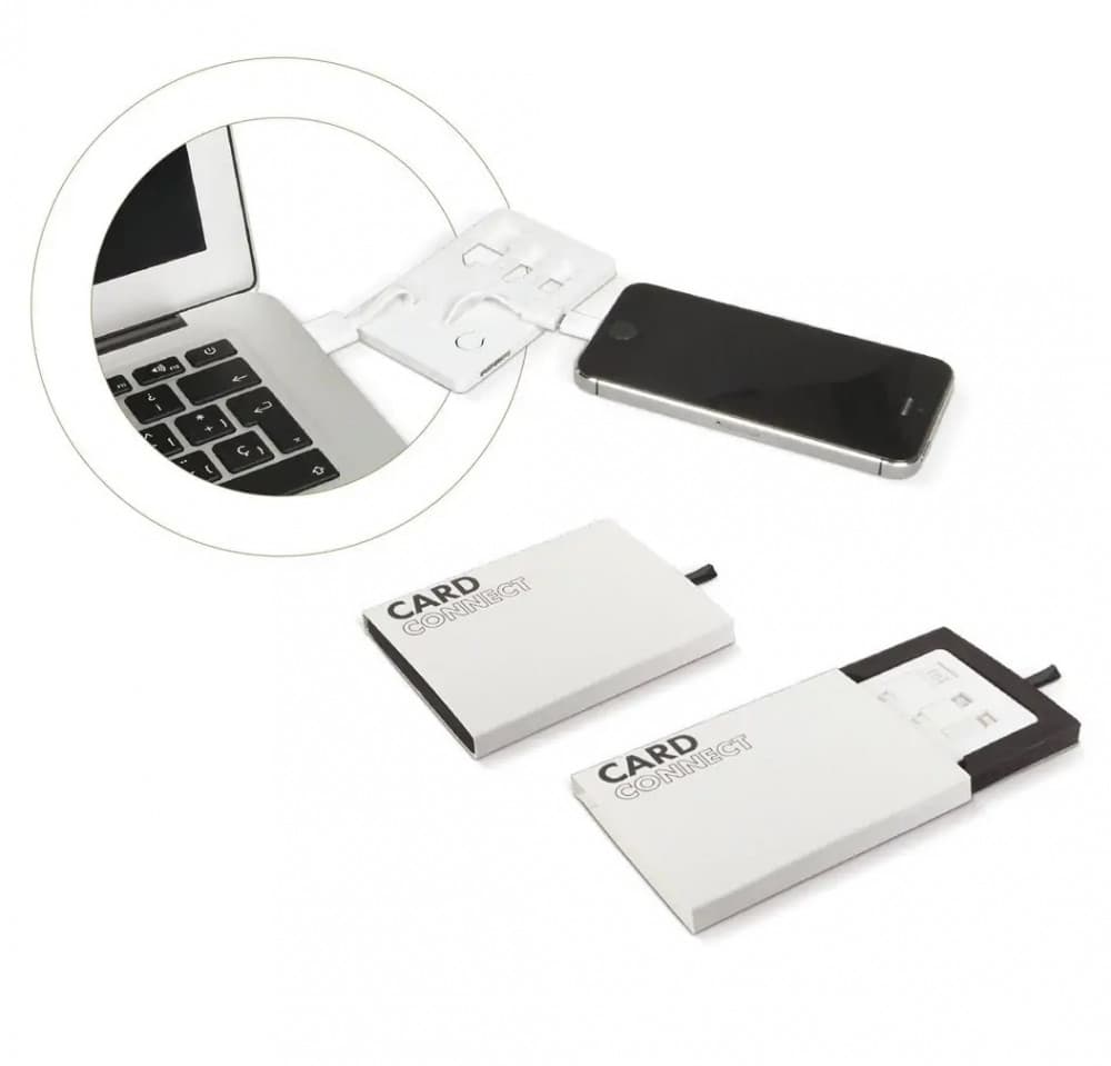 Set 3 in 1 Toppoint Card Connect, cablu USB cu 2 capete (Lightning si MicroUSB) si lanterna LED, negru — varianta 3