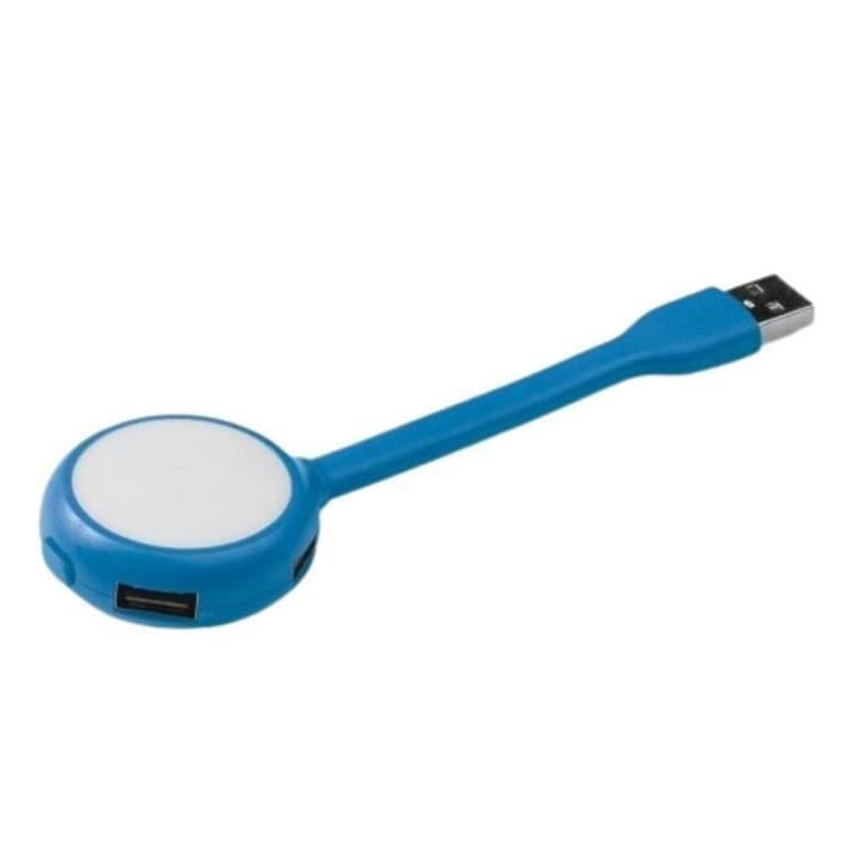 Lampa LED flexibila cu hub USB 2.0, 4 porturi, albastra — principală