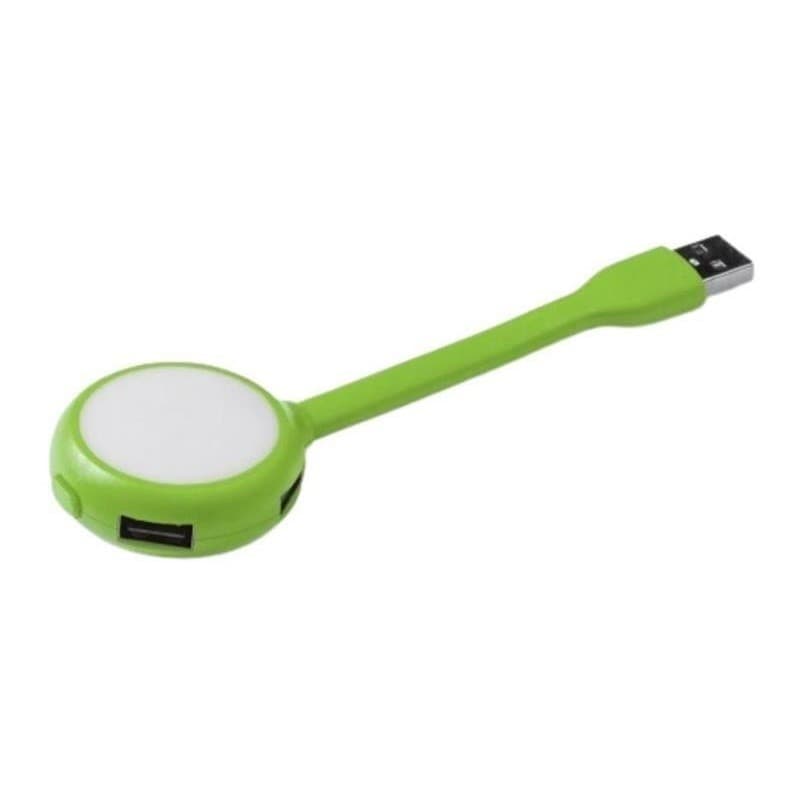 Lampa LED flexibila cu hub USB 2.0, 4 porturi, verde — principală