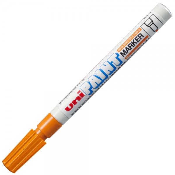 Marker cu vopsea UNI PX-21, varf rotund, 0.8-1.2mm , portocaliu