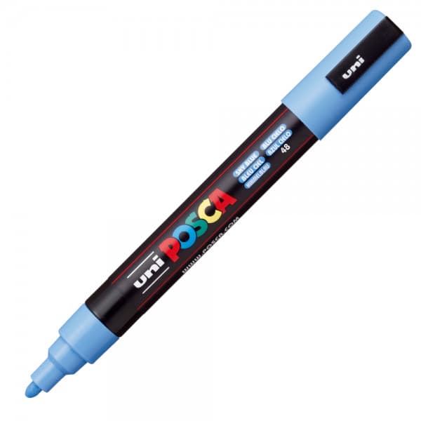 Marker UNI Posca PC-5M, varf rotund, 1.8-2.5mm sky blue — principală