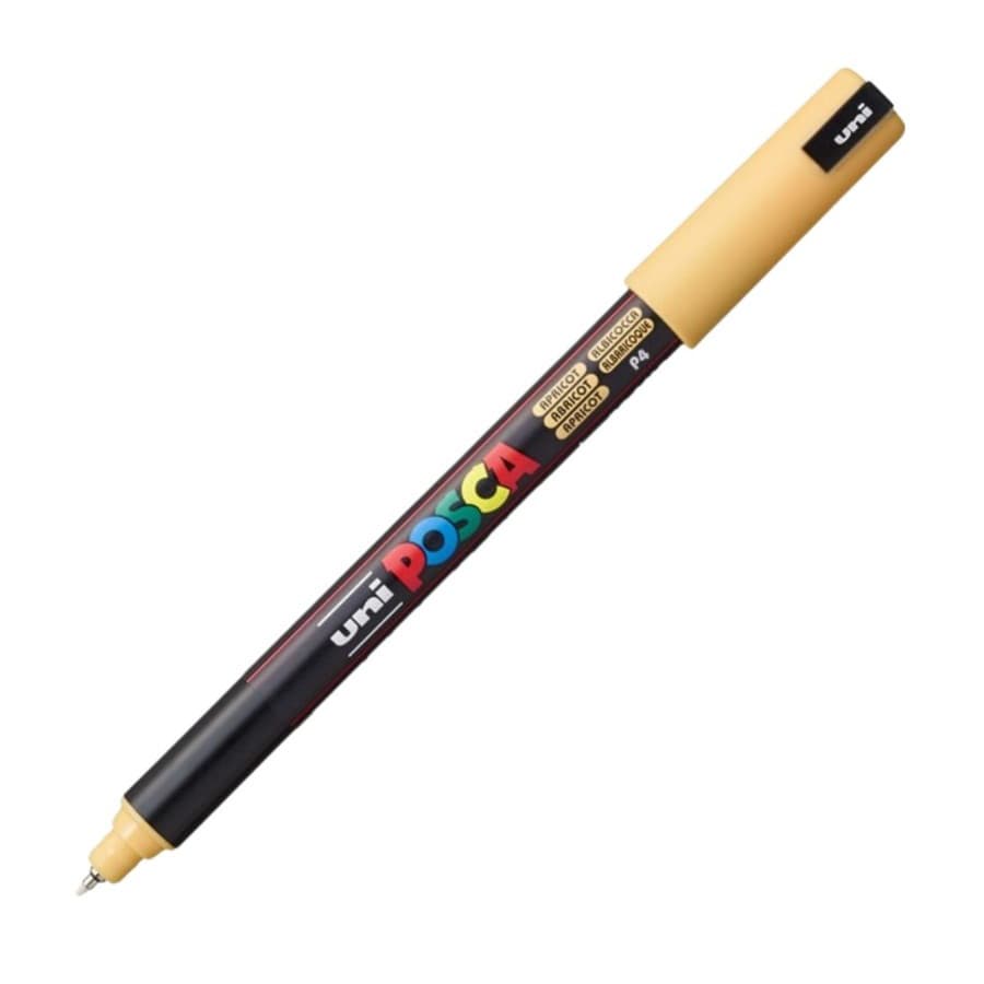 Marker UNI Posca, 0.7 mm, varf fin metalic, portocaliu caisa — principală