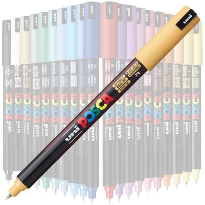 Marker UNI Posca, 0.7 mm, varf fin metalic, portocaliu caisa — varianta 2